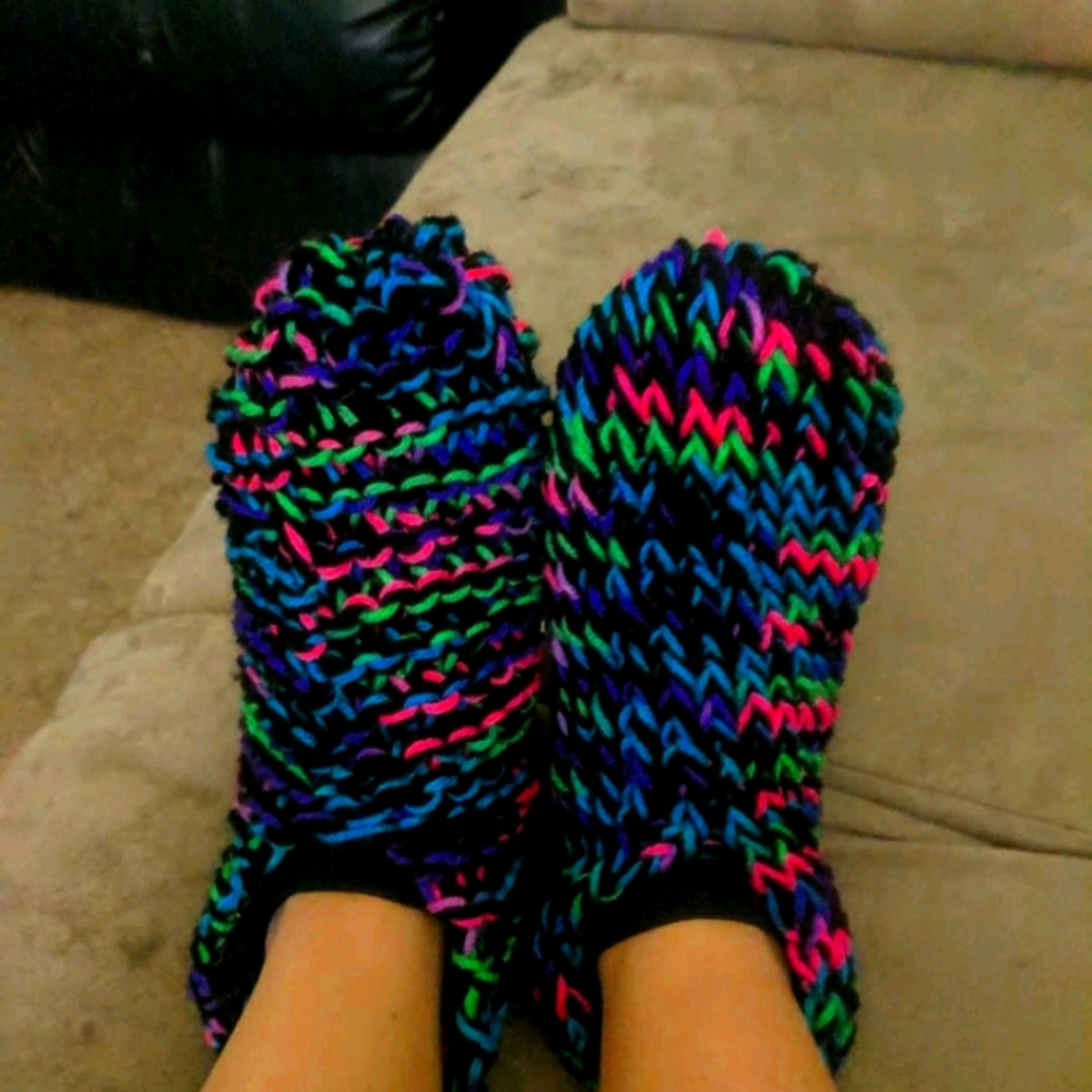 Crochet slippers
